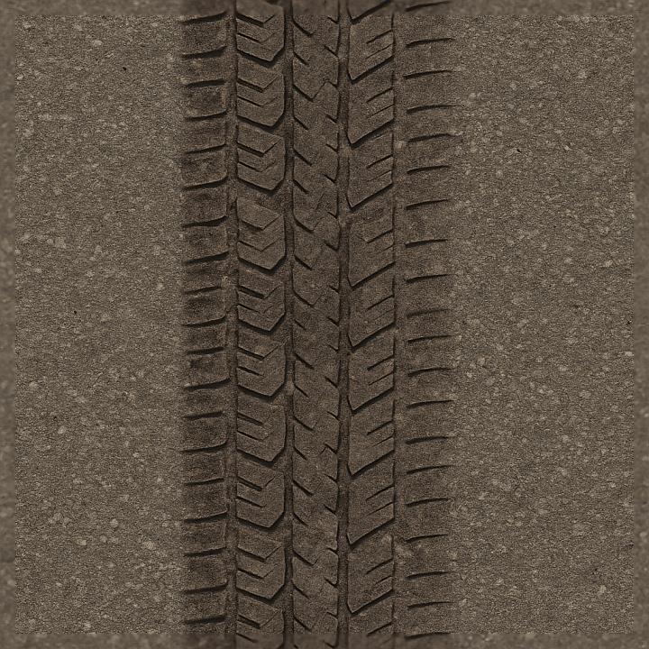 Asphalt Tire Print Wet Asphalt Mark Tire Skid Mark Tire Groove seamless PBR texture preview