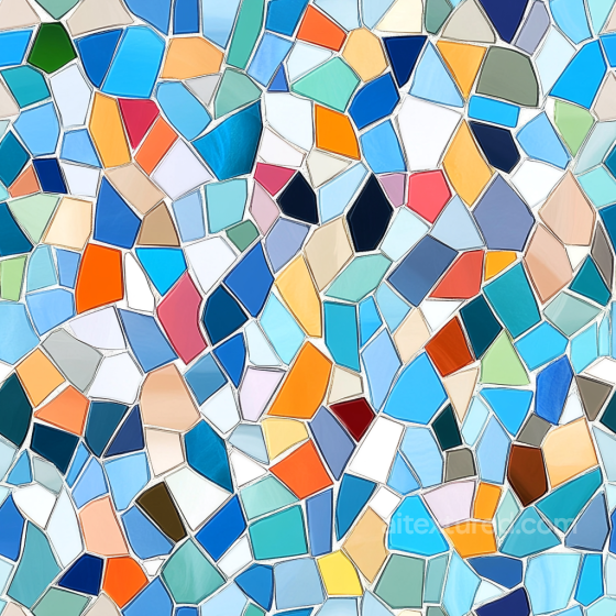 Mosaic PBR Texture Featuring Colorful Ceramic Irregular Tiles Mosaic texture preview