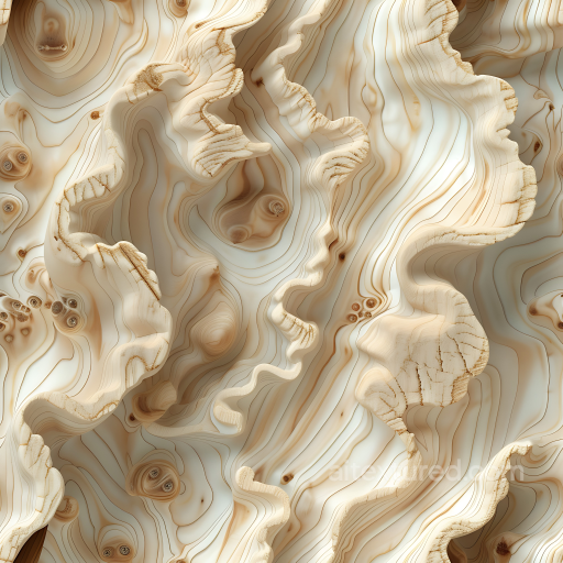 Light Pine Wood Seamless Texture with Detailed Natural Knots and Curved Grain seamless Wood PBR texture