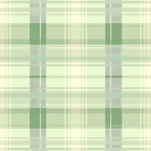 Seamless 3D PBR Light Green Plaid Fabric Texture with Soft Weave Pattern texture preview