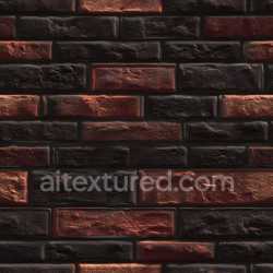 seamless Seamless 3D PBR Dark Red and Black Cracked Brick Wall Texture texture 8k free download PBR