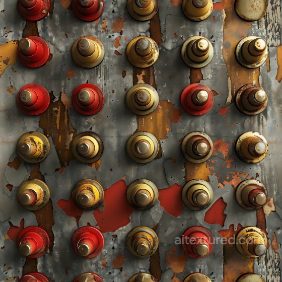 Rusted Metal Texture with Multi-Colored Paint Peeling and Corrosion Cracked & Holes texture preview