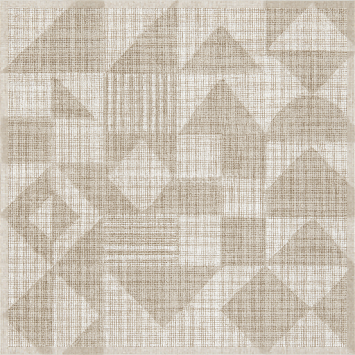 Seamless 3d texture pbr 8k scandinavian geometric tile wallpaper with textured woven fabric and matte linen