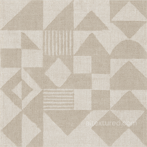 Scandinavian Geometric Tile Wallpaper With Textured Woven Fabric And Matte Linen seamless Wallpaper PBR texture