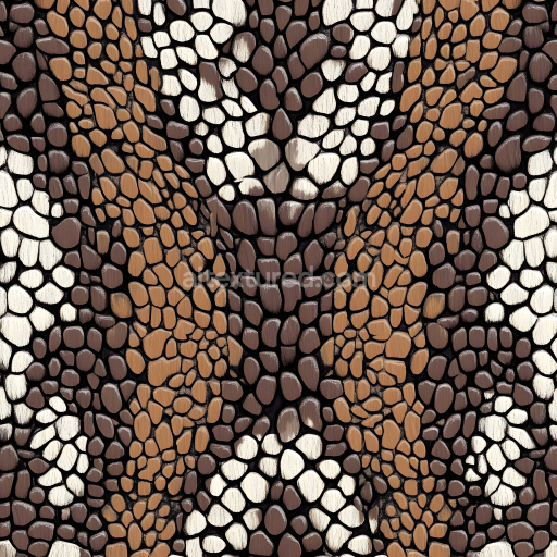 Seamless 3D PBR reptile scale skin texture with detailed natural color variation and fine gloss