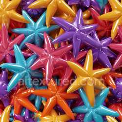 seamless Seamless 3D Inflated PBR Texture Featuring Colorful Puffy Star Shapes texture 8k free download PBR