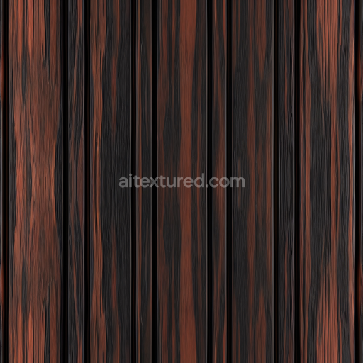 Preview — Seamless 3D PBR Texture of Dark Charred Wood Planks with Rich Grain