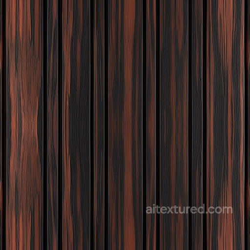 Dark Charred Wood Planks Seamless Texture with Rich Grain seamless Wood PBR texture