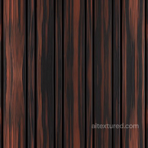 Dark Charred Wood Planks Seamless Texture with Rich Grain Wood texture preview