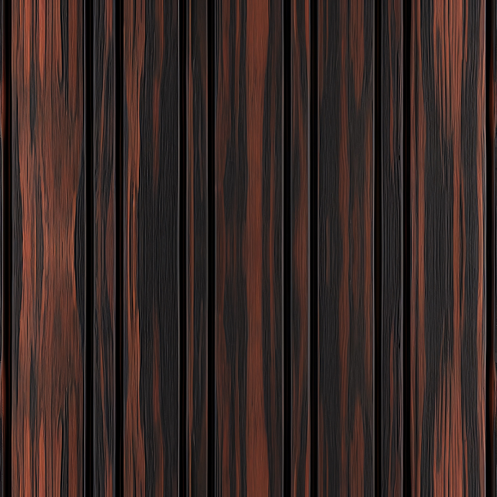 Dark Charred Wood Planks with Rich Grain seamless PBR texture preview