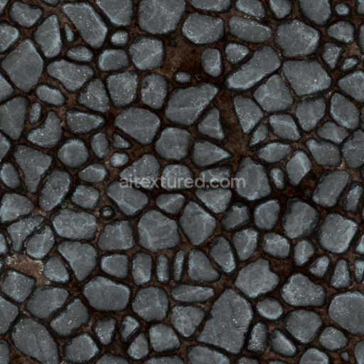 Archviz Garden Ground Path Pathway Rocks Stone — Seamless PBR Texture