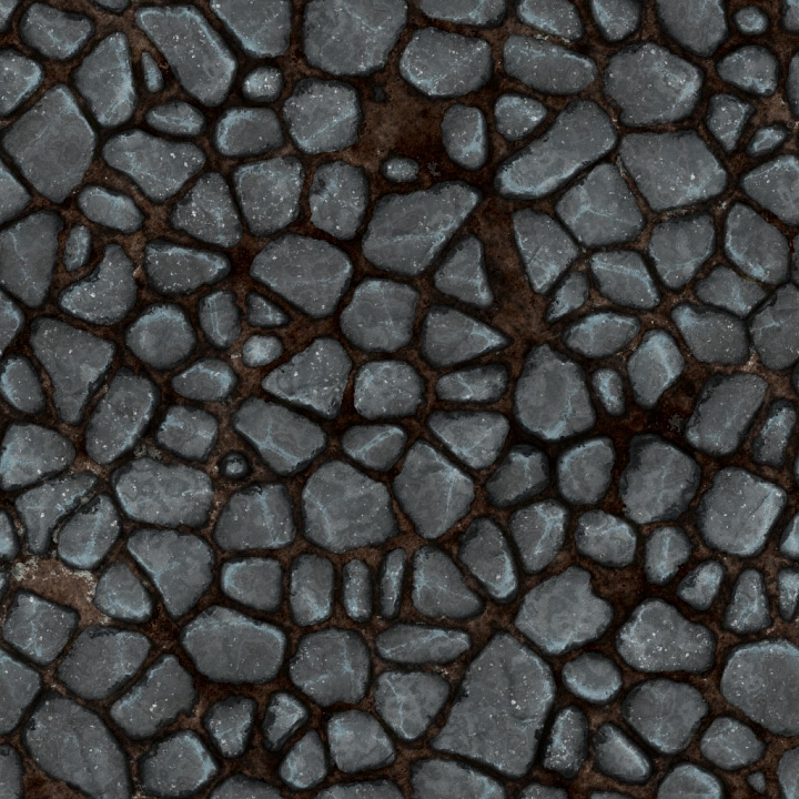 Archviz Garden Ground Path Pathway Rocks Stone seamless PBR texture preview