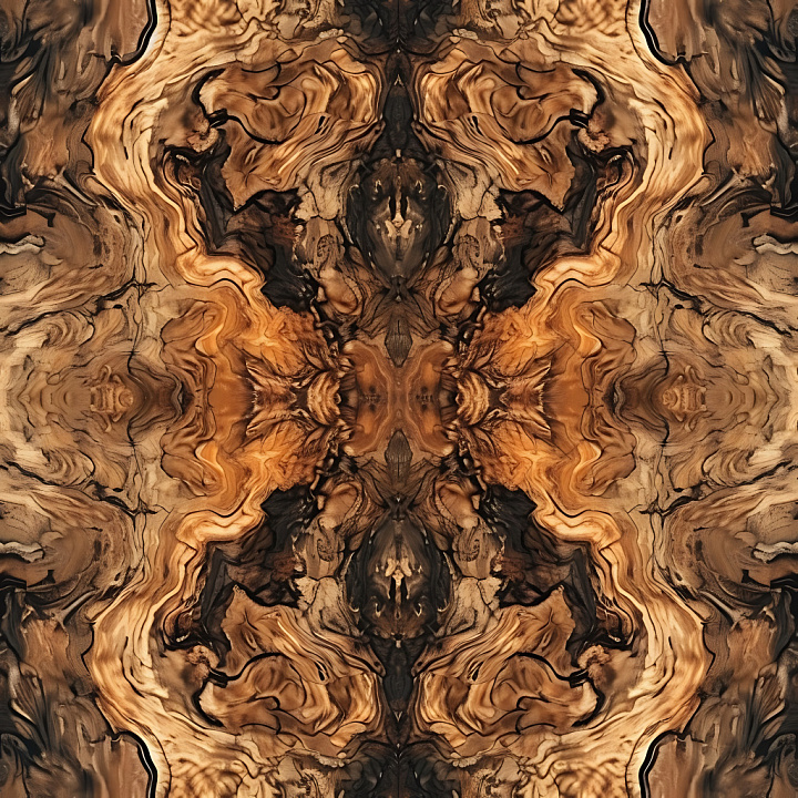 Cracked and Holed Wood Surface with Natural Brown Tones seamless PBR texture preview