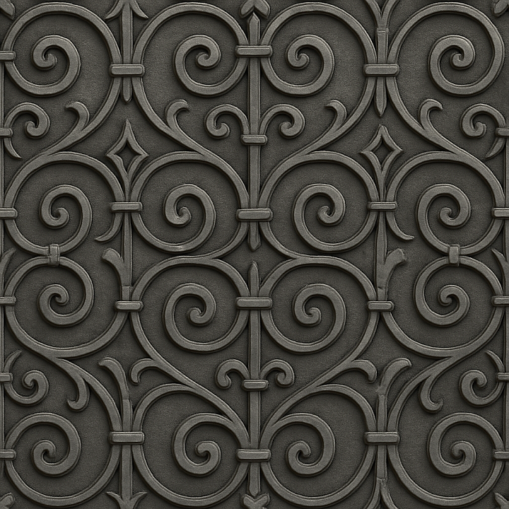 Decorative Iron seamless PBR texture preview