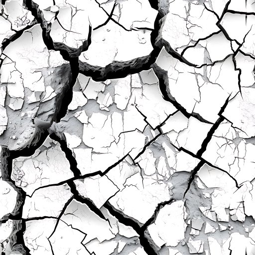 Cracked Dry Earth Texture with Deep Fissures and Jagged Edges seamless Cracked & Holes PBR texture