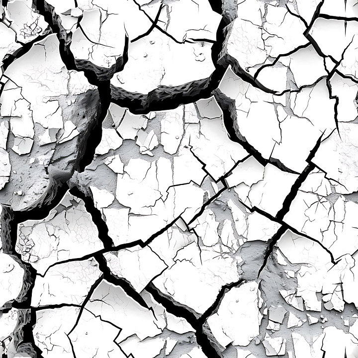 Cracked Dry Earth with Deep Fissures and Jagged Edges seamless PBR texture preview