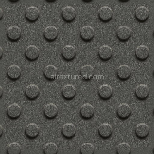 Seamless 3d texture pbr 8k tactile plate embossed dots on rubberized surface