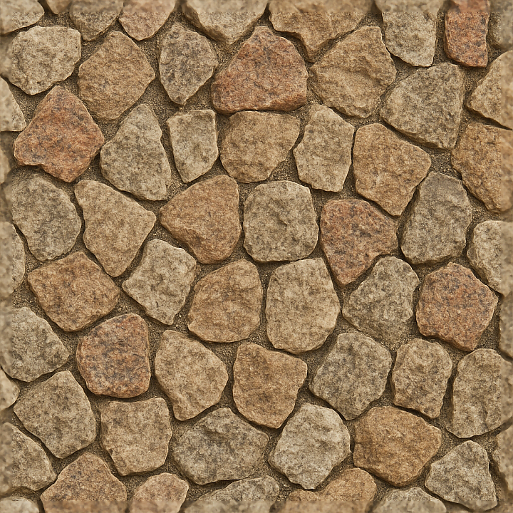 Mosaic Granite Chips With Rough Edges And Matte Finish seamless PBR texture preview