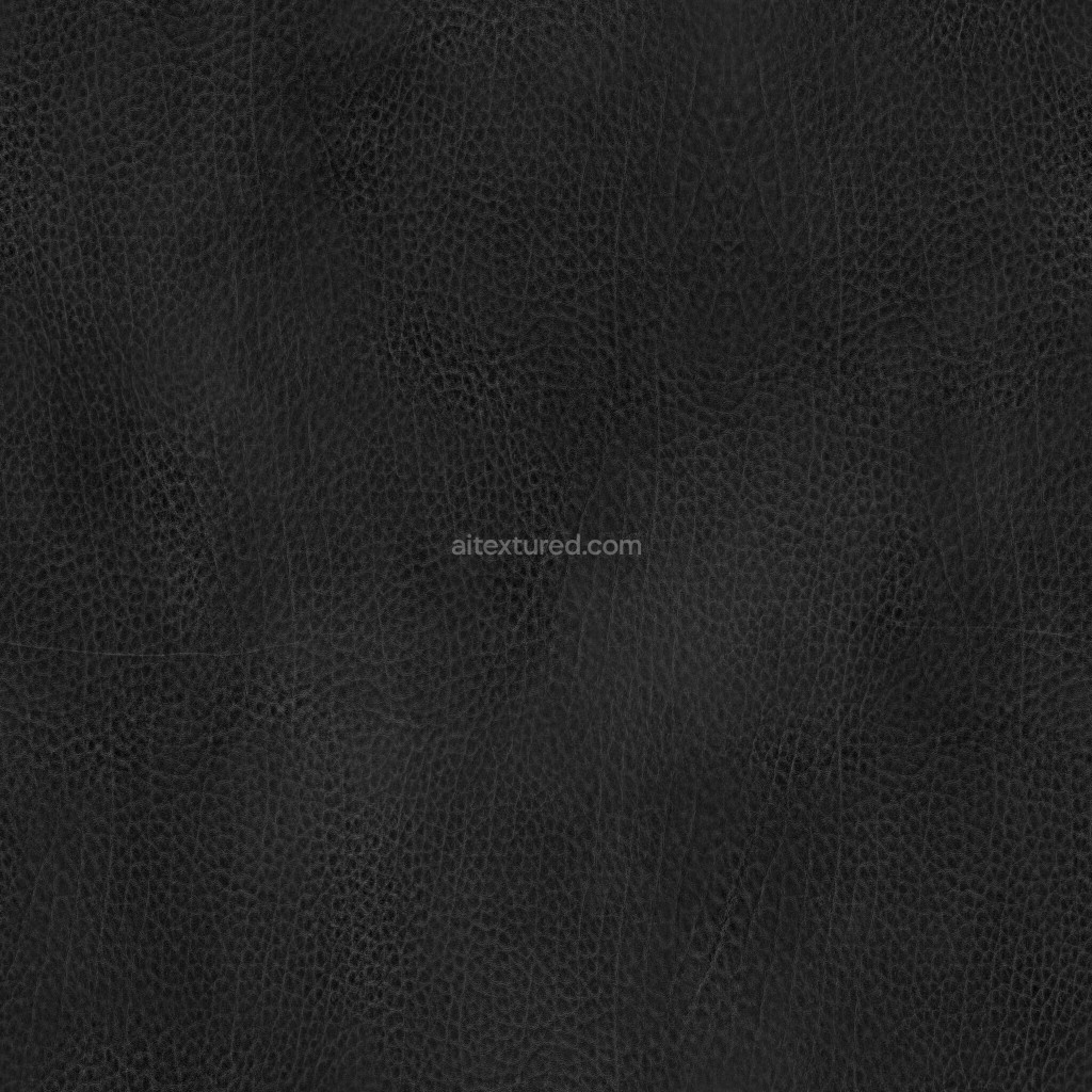 Seamless black leather PBR texture for 3D projects