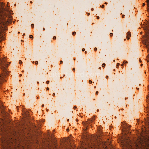 Seamless 3D Rusty Metal PBR Texture Featuring Corroded Holes and Flaking Surface