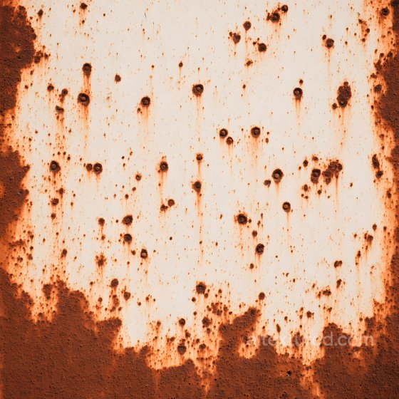 Rusty Metal PBR Texture Featuring Corroded Holes and Flaking Surface Rust texture preview