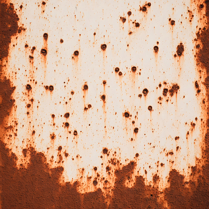 Rusty Metal Featuring Corroded Holes and Flaking Surface seamless PBR texture preview