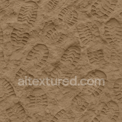 seamless Seamless 3d texture pbr 8k of tracked clay footprints on moist clay soil surface texture 8k free download PBR