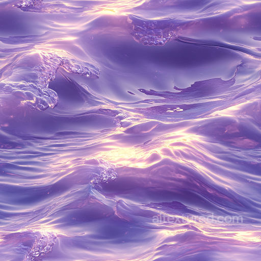 Stylized Purple Water Seamless Texture with Smooth, Glossy Waves seamless Water PBR texture