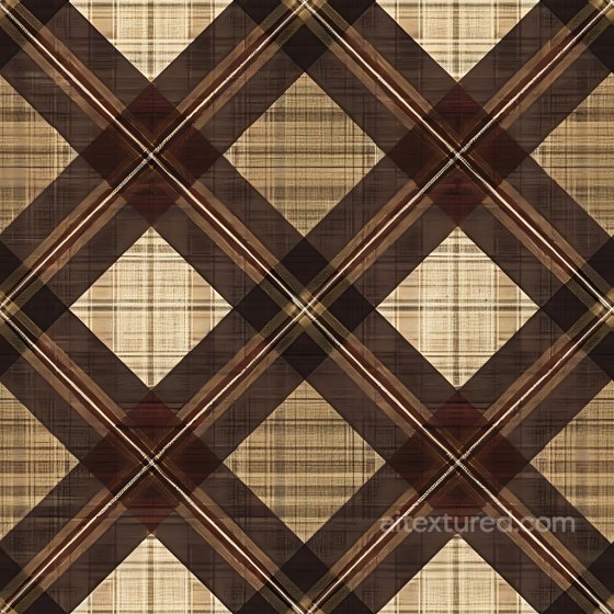 Plaid Metal PBR Texture with Brown and Beige Crossed Stripes Plaid texture preview