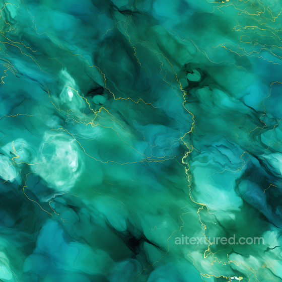 Green and Blue Marble PBR Texture with Delicate Gold Vein Pattern Marble texture preview