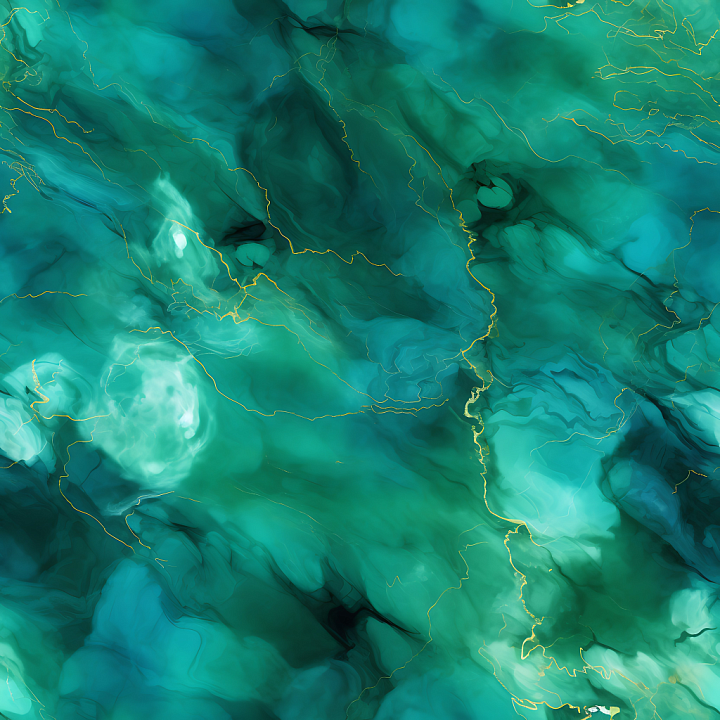 Green and Blue Marble with Delicate Gold Vein Pattern seamless PBR texture preview