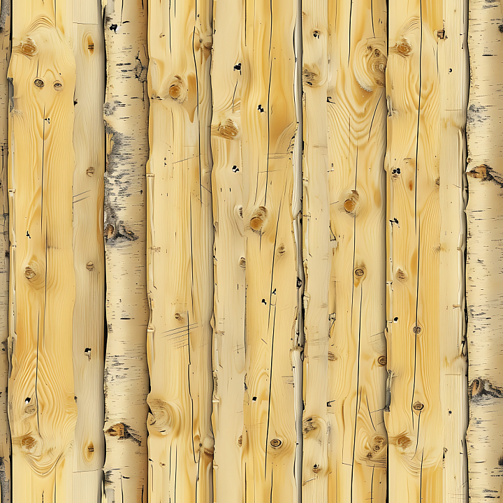 Pine Wood Planks Featuring Natural Knots and Light Grain seamless PBR texture preview