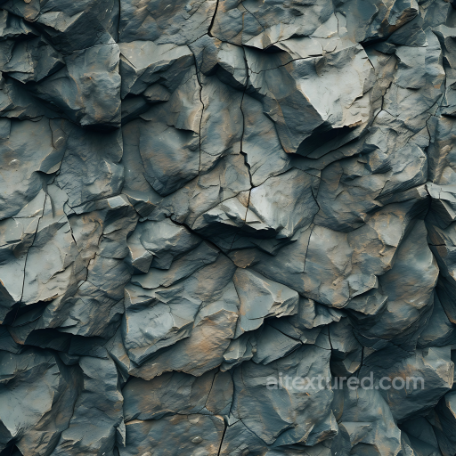 Rocky Cliff Wall Stone PBR Texture with Weathered Slate Layers seamless Stone PBR texture