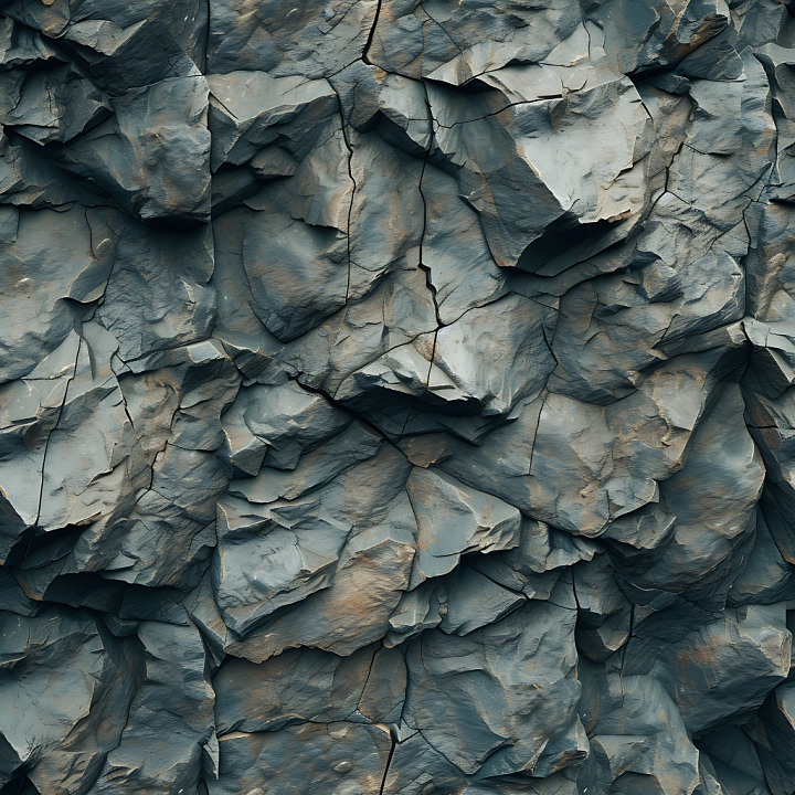 Rocky Cliff Wall Stone with Weathered Slate Layers seamless PBR texture preview