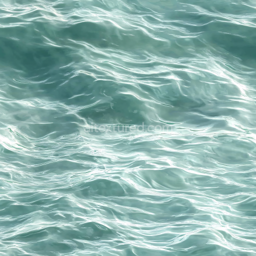 Seamless 3D water PBR texture with realistic ocean surface and soft wave ripples