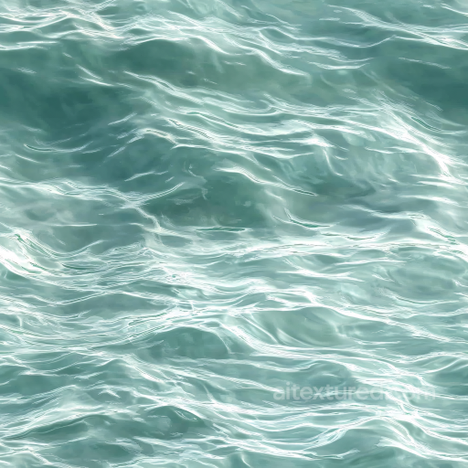 water PBR texture with realistic ocean surface and soft wave ripples seamless Water PBR texture