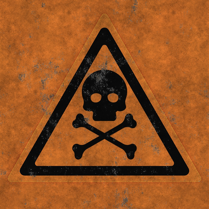 Archviz Danger Metal Metallic Poison Sign Substance seamless PBR texture preview