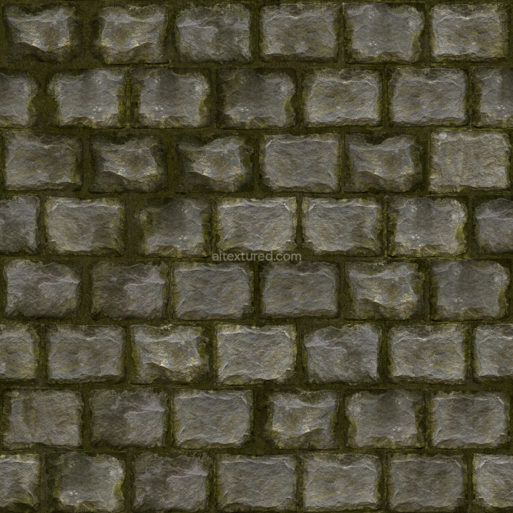 Seamless PBR brick texture with weathered finish