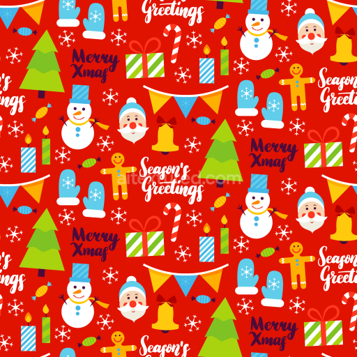 Seamless 3D PBR Texture of Vibrant Christmas Digital Paper Pattern