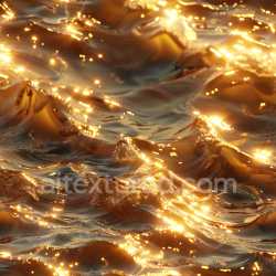 seamless Seamless 3D PBR Texture of Glossy Wavy Surface with Warm Golden Highlights texture 8k free download PBR