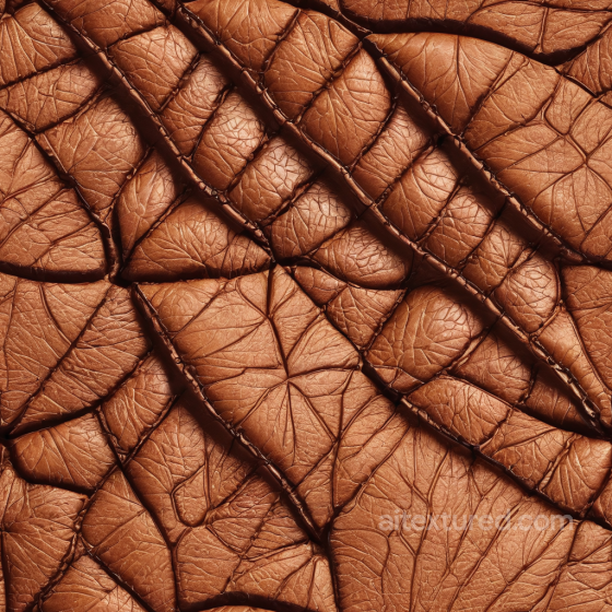 Brown Cracked Leather Texture with Deep Wrinkles and Defined Grain Leather texture preview
