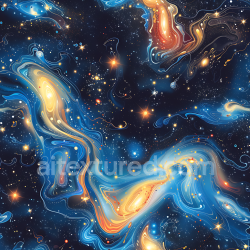seamless Seamless 3D Space PBR Texture Featuring Vivid Nebula Clouds and Starfield Swirls texture 8k free download PBR
