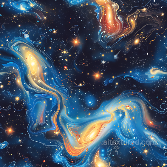 Space PBR Texture Featuring Vivid Nebula Clouds and Starfield Swirls Star, space, planets texture preview