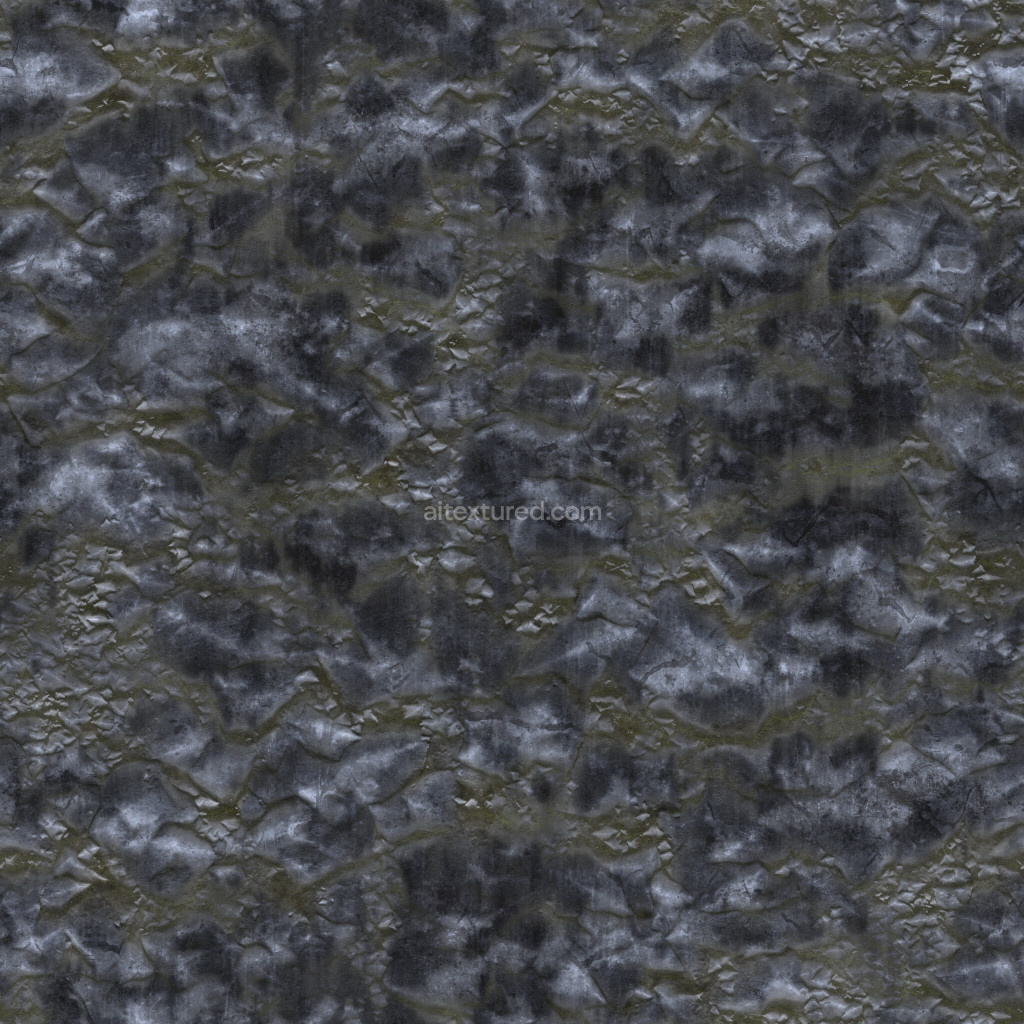 Seamless dark rock texture for use in 3D projects
