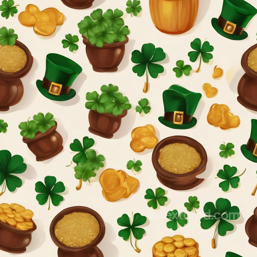 Featuring St seamless St patrick digital paper bundle PBR texture