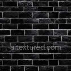 seamless Seamless 3D PBR Texture of Black Cracked Brick Wall with Rough Surface texture 8k free download PBR
