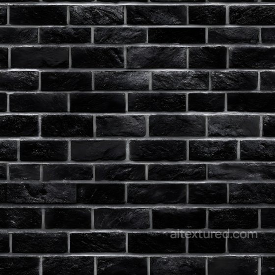 Black Cracked Brick Wall Seamless Texture with Rough Surface Brick texture preview