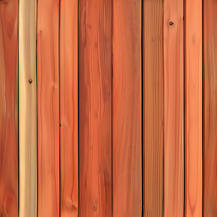 Wood of Red Cedar Wooden Planks with Knots and Fine Grain seamless PBR texture preview