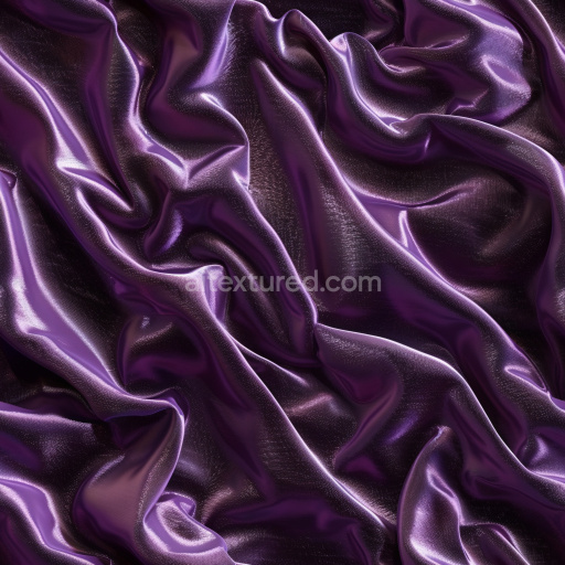 Seamless Purple Glossy Satin Fabric 3D PBR Texture with Soft Reflections