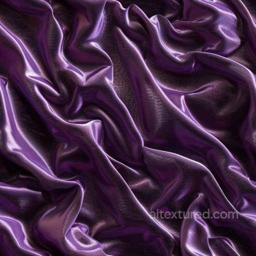 Seamless Purple Glossy Satin Fabric 3D PBR Texture with Soft Reflections texture preview